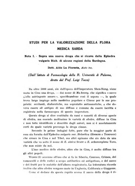 Archivio di farmacologia sperimentale e scienze affini