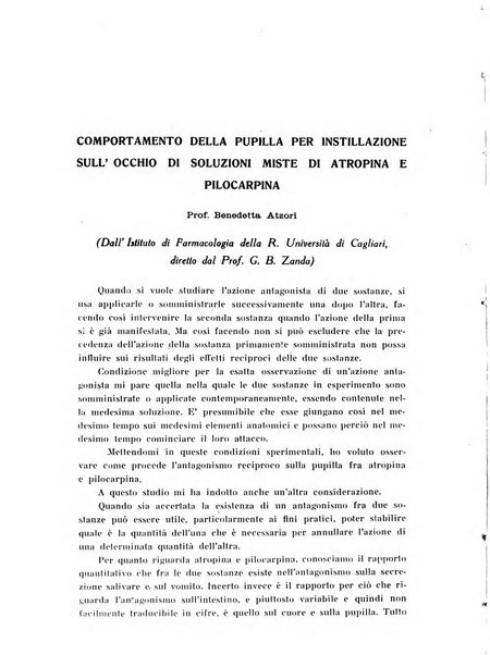 Archivio di farmacologia sperimentale e scienze affini