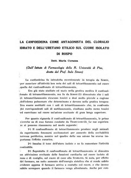 Archivio di farmacologia sperimentale e scienze affini