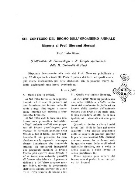 Archivio di farmacologia sperimentale e scienze affini