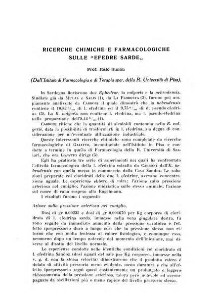 Archivio di farmacologia sperimentale e scienze affini