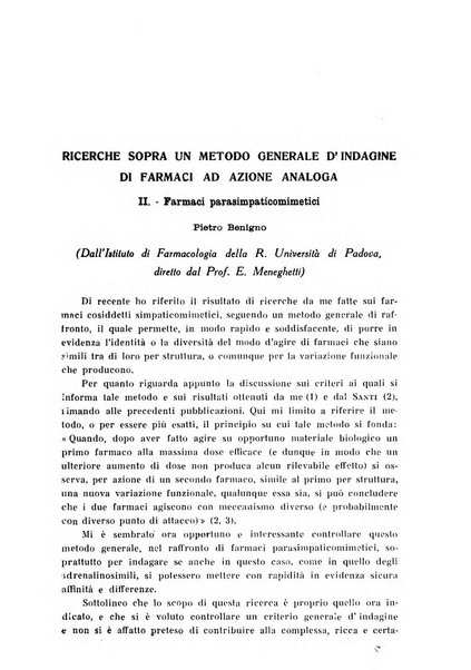 Archivio di farmacologia sperimentale e scienze affini