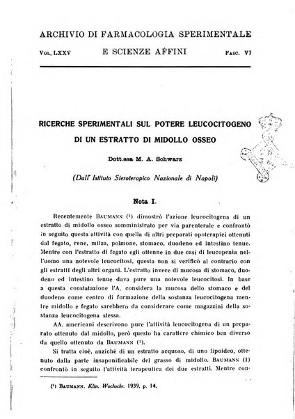 Archivio di farmacologia sperimentale e scienze affini