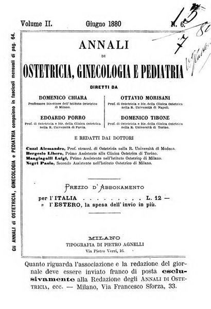 Annali di ostetricia, ginecologia e pediatria