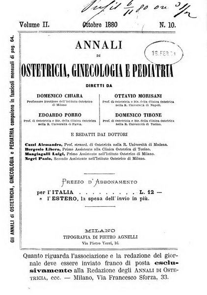 Annali di ostetricia, ginecologia e pediatria