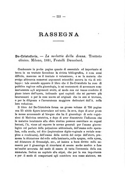 Annali di ostetricia, ginecologia e pediatria