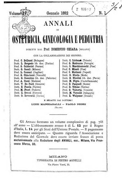 Annali di ostetricia, ginecologia e pediatria