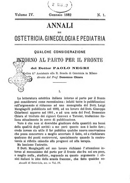 Annali di ostetricia, ginecologia e pediatria