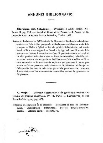 Annali di ostetricia, ginecologia e pediatria