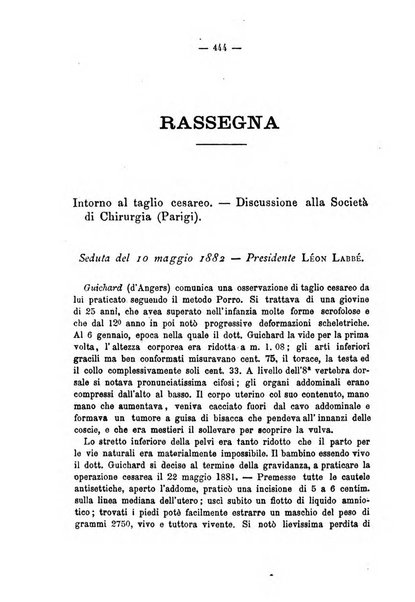 Annali di ostetricia, ginecologia e pediatria