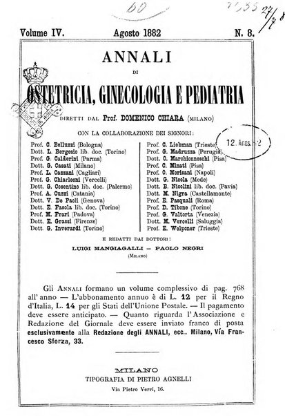 Annali di ostetricia, ginecologia e pediatria