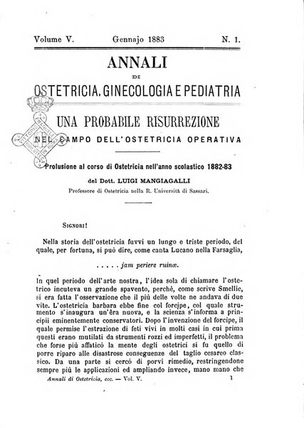 Annali di ostetricia, ginecologia e pediatria