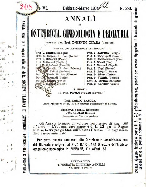 Annali di ostetricia, ginecologia e pediatria