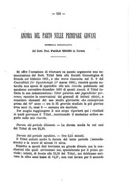 Annali di ostetricia, ginecologia e pediatria