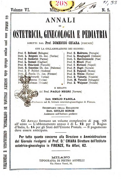 Annali di ostetricia, ginecologia e pediatria