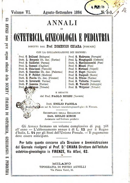 Annali di ostetricia, ginecologia e pediatria