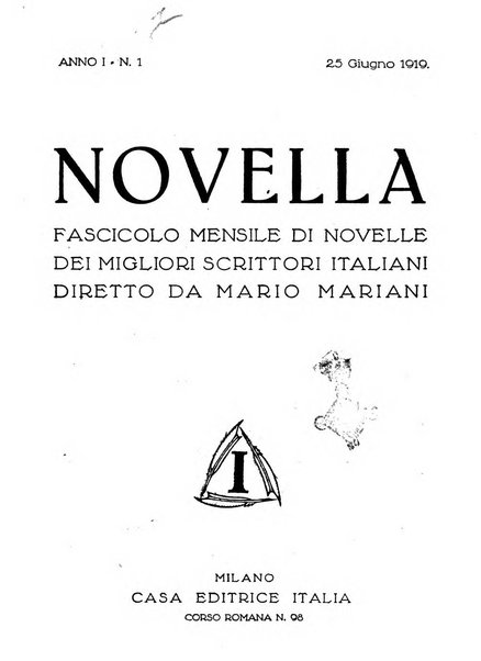 Novella fascicolo mensile di novelle dei migliori scrittori italiani