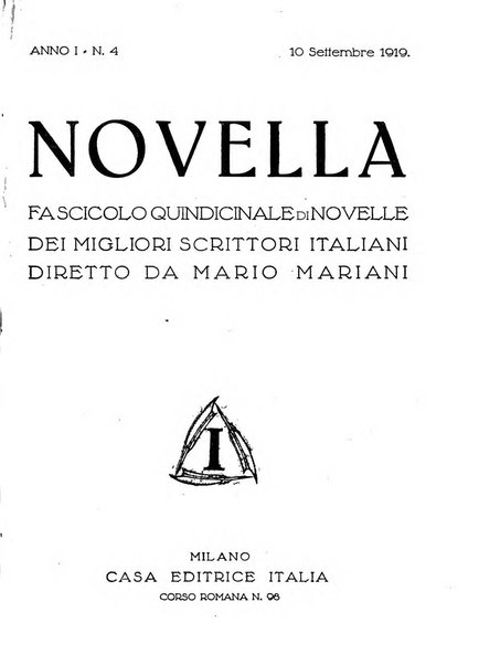 Novella fascicolo mensile di novelle dei migliori scrittori italiani