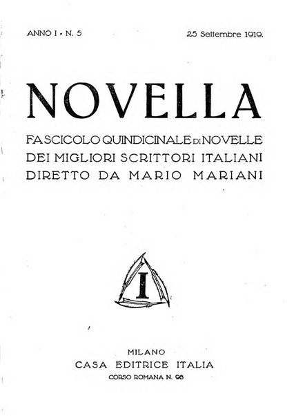 Novella fascicolo mensile di novelle dei migliori scrittori italiani