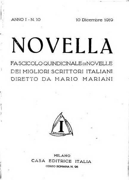 Novella fascicolo mensile di novelle dei migliori scrittori italiani