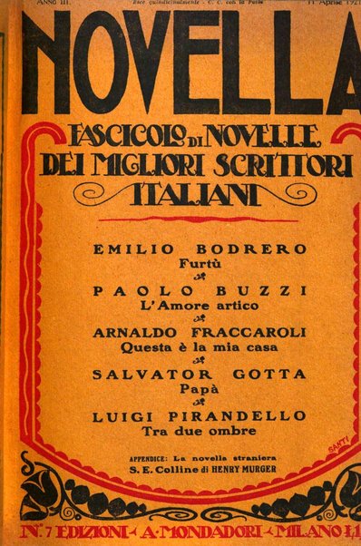 Novella fascicolo mensile di novelle dei migliori scrittori italiani