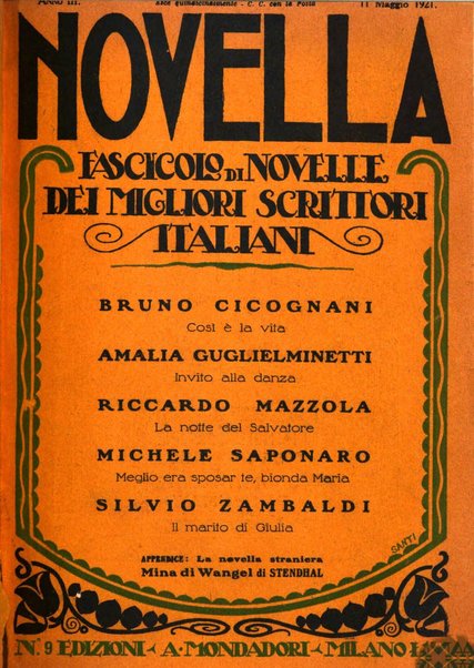 Novella fascicolo mensile di novelle dei migliori scrittori italiani