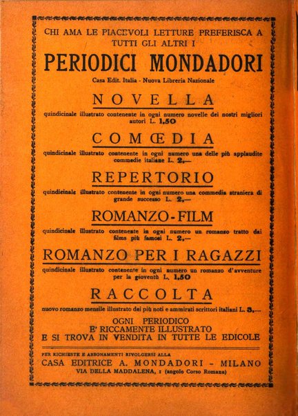 Novella fascicolo mensile di novelle dei migliori scrittori italiani