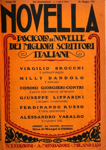 Novella fascicolo mensile di novelle dei migliori scrittori italiani