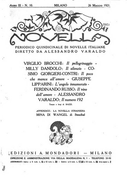 Novella fascicolo mensile di novelle dei migliori scrittori italiani