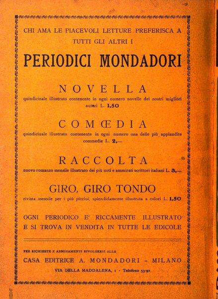 Novella fascicolo mensile di novelle dei migliori scrittori italiani