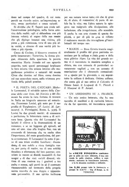 Novella fascicolo mensile di novelle dei migliori scrittori italiani