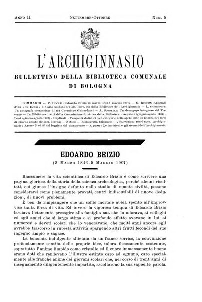 L'Archiginnasio bullettino della biblioteca comunale di Bologna