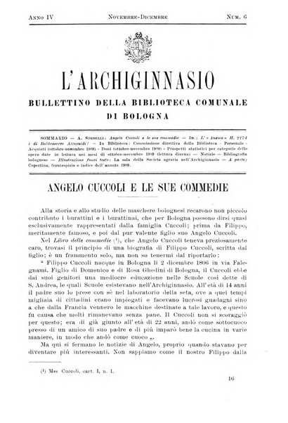 L'Archiginnasio bullettino della biblioteca comunale di Bologna