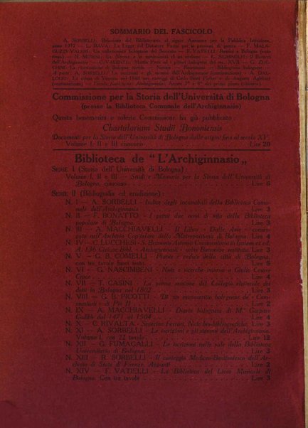 L'Archiginnasio bullettino della biblioteca comunale di Bologna