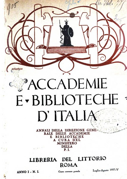 Accademie e biblioteche d'Italia annali della Direzione generale delle accademie e biblioteche