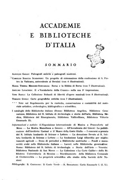 Accademie e biblioteche d'Italia annali della Direzione generale delle accademie e biblioteche