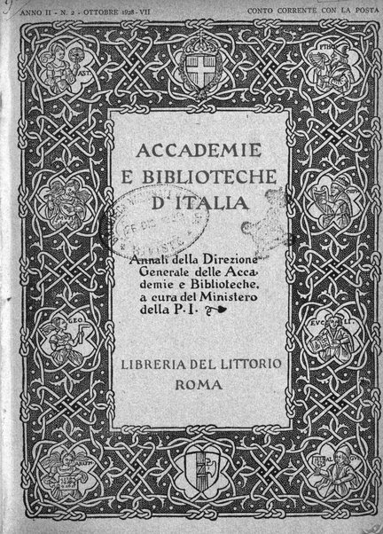 Accademie e biblioteche d'Italia annali della Direzione generale delle accademie e biblioteche