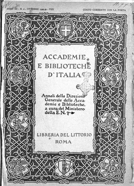 Accademie e biblioteche d'Italia annali della Direzione generale delle accademie e biblioteche