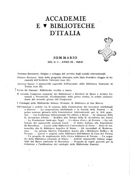 Accademie e biblioteche d'Italia annali della Direzione generale delle accademie e biblioteche