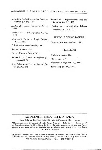 Accademie e biblioteche d'Italia annali della Direzione generale delle accademie e biblioteche