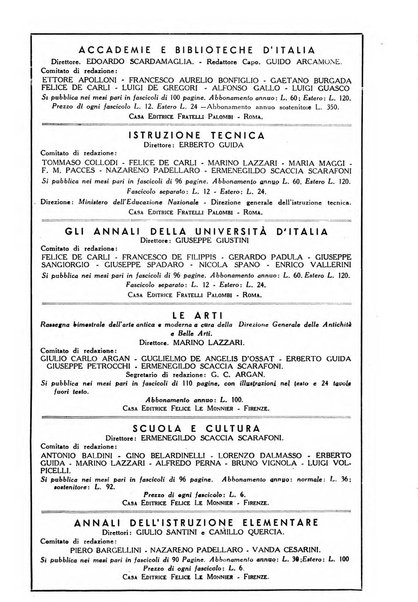 Accademie e biblioteche d'Italia annali della Direzione generale delle accademie e biblioteche