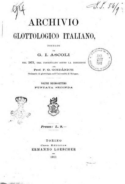 Archivio glottologico italiano