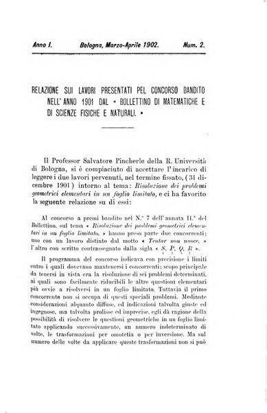 Bollettino di matematica giornale scientifico didattico per l'incremento degli studi matematici nelle scuole medie