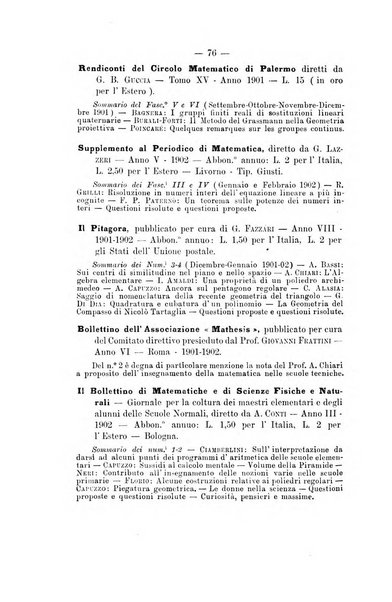 Bollettino di matematica giornale scientifico didattico per l'incremento degli studi matematici nelle scuole medie