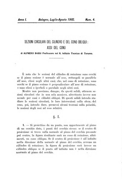 Bollettino di matematica giornale scientifico didattico per l'incremento degli studi matematici nelle scuole medie