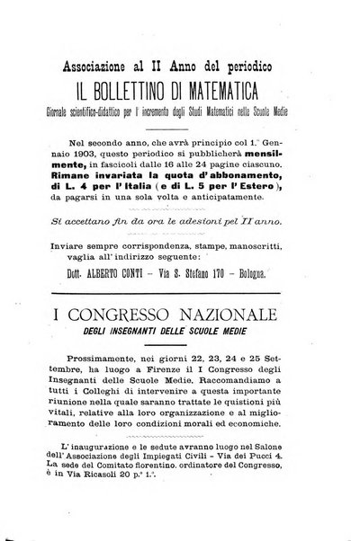 Bollettino di matematica giornale scientifico didattico per l'incremento degli studi matematici nelle scuole medie