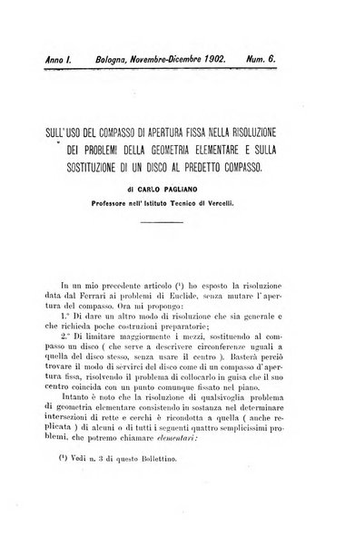 Bollettino di matematica giornale scientifico didattico per l'incremento degli studi matematici nelle scuole medie