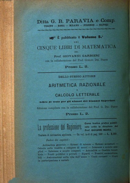 Bollettino di matematica giornale scientifico didattico per l'incremento degli studi matematici nelle scuole medie