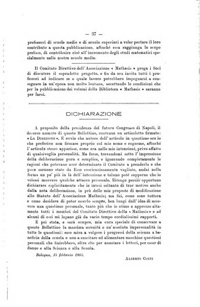 Bollettino di matematica giornale scientifico didattico per l'incremento degli studi matematici nelle scuole medie