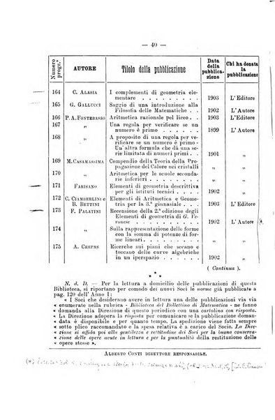 Bollettino di matematica giornale scientifico didattico per l'incremento degli studi matematici nelle scuole medie